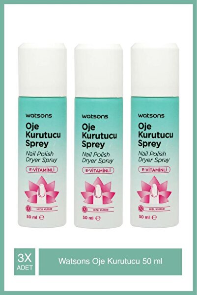 Watsons Oje Kurutucu 50 Ml Tr X3 Adet