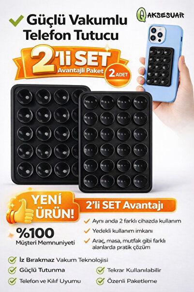 Q Aksesuar Silikon Vakumlu Telefon Tutucu, Cep Telefonu için Silikon Yapışkan...