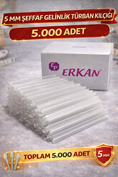 ERKAN 5 MM ŞEFFAF TÜRBAN GELİNLİK KILÇIĞI (5.000 ADET)