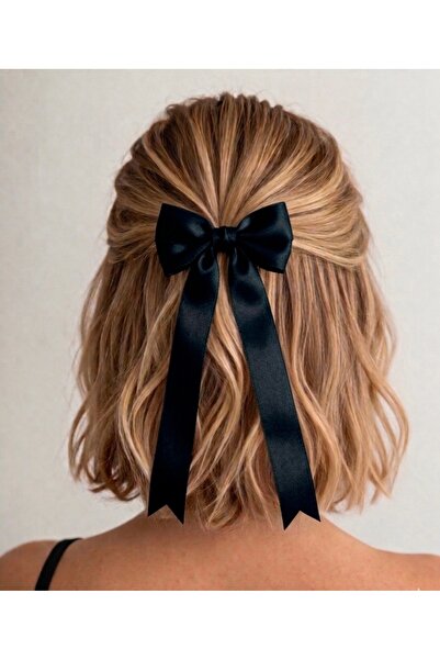 Mavi Masal 23 Απριλίου Παιδική/Γυναικεία Κορδέλα με Μαύρο Φιόγκο για τα Μαλλιά