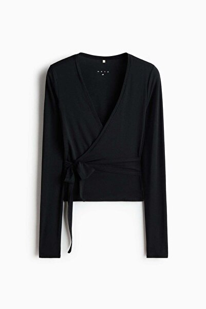 H&M Sports wrap top in modal