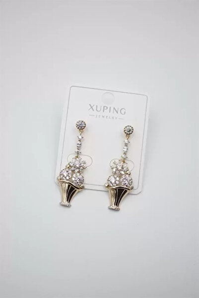 Generic Brand Flower Bouquet Earrings - Gold