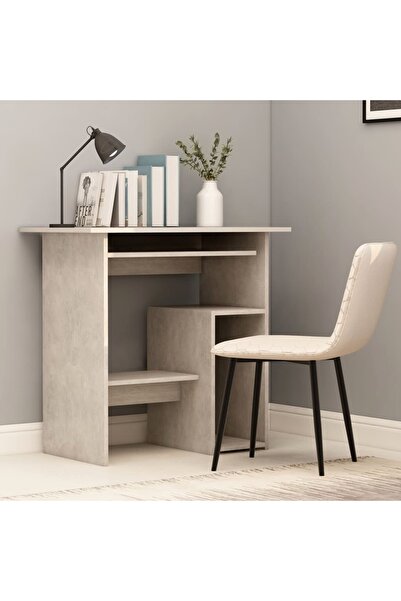 Concept Birou, gri beton, 80 x 45 x 74 cm, PAL