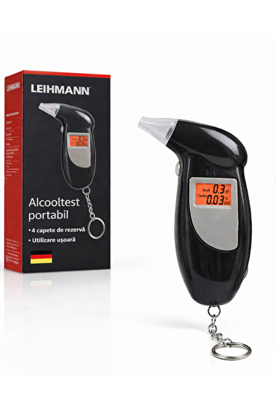 LEIHMANN Alcooltest digital portabil cu 4 capete de rezervă