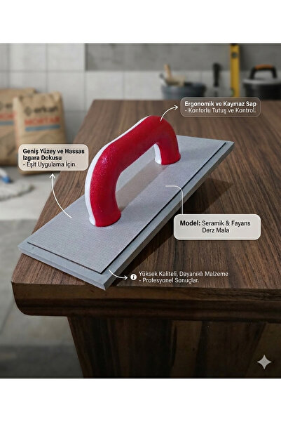 MALA Tercin Tools İz Bırakmayan Epoksi ve Derz Malası-Kolay Tutum Ergonomik S...
