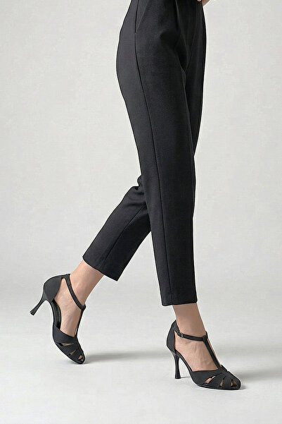 Gökhan Talay Princess Γυναικεία Παπούτσια Κλασικά Γόβα Μαύρο Καστόρι