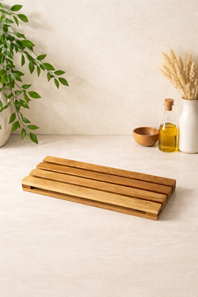 KaiHome حامل شبكي خشبي مستطيل / حامل عرض