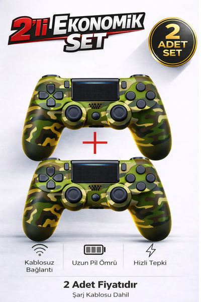 Maybax PS4 Kablosuz 2 Adet Oyun Kolu Wireless Joystick PC Laptop Tablet Mobil...