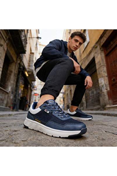 Tmall Pantofi sport bărbați, din material textil, B4075, Albastru