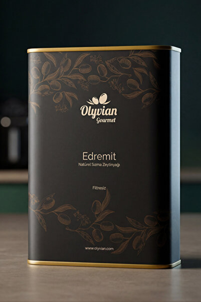 Olyvian Gourmet Edremit Cinsi Zeytinler 3 L Erken Hasat Soğuk Sıkım Doğal Nat...