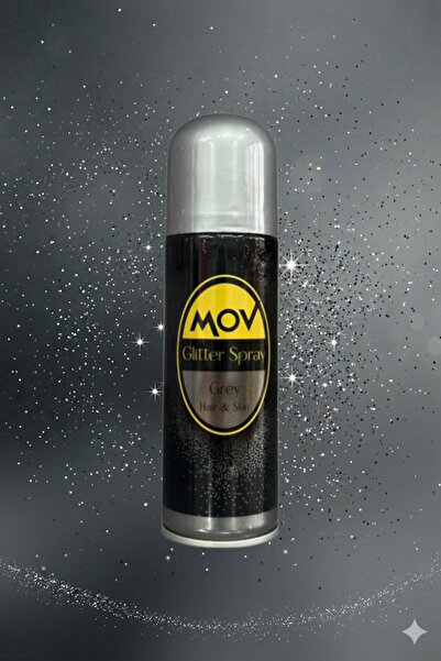 MOV Glitter Spray GRİ - Saç ve Cilt İçin Işıltı Spreyi