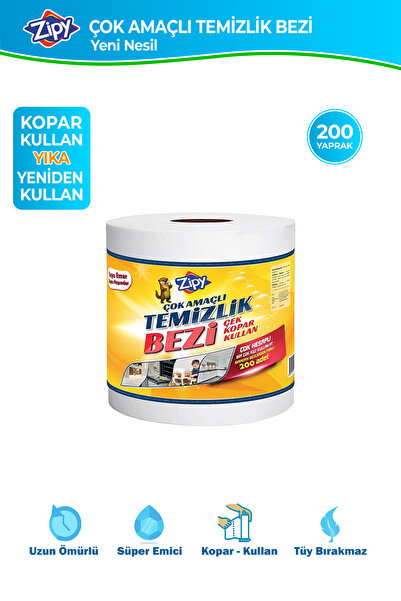 Genel Markalar Dev Rulo Yeni 200 Adet Temizlik Bezi Çok Amaçlı Ultra Dayanıklı Bez