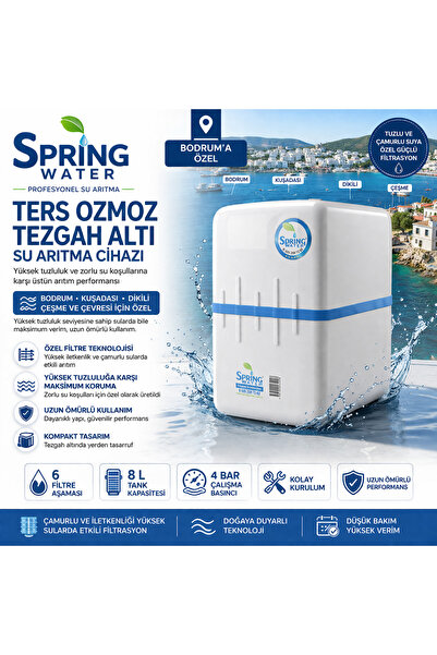 Spring Water Bodrum’a Özel Ters Ozmoz Tezgah Altı Su Arıtma Cihazı