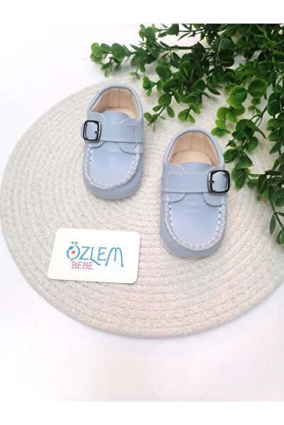 ÖZLEM BEBE Kemerli Erkek Bebek Ayakkabısı Mavi