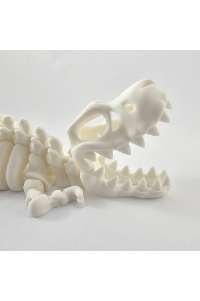 OEM Jucarie Flexibila Schelet Trex- Dinozaur Articulat Fidget Toy - 25cm- Alb - Cadou Copii