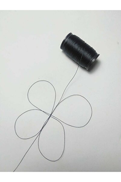 Eskişehir hobi sanat 0,2 mm 60 μέτρα κλωστή χάντρες προσευχής σκούρο καπνιστό...