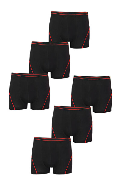 Hepsine Rakip Tutku 6'lı Paket Erkek Çocuk Pamuklu Elastan Boxer TEC0133