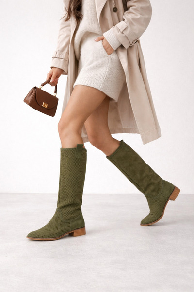 POTEEN Ptc Marylan Γυναικείες καλοκαιρινές μπότες με κοντό τακούνι καουμπόικο...