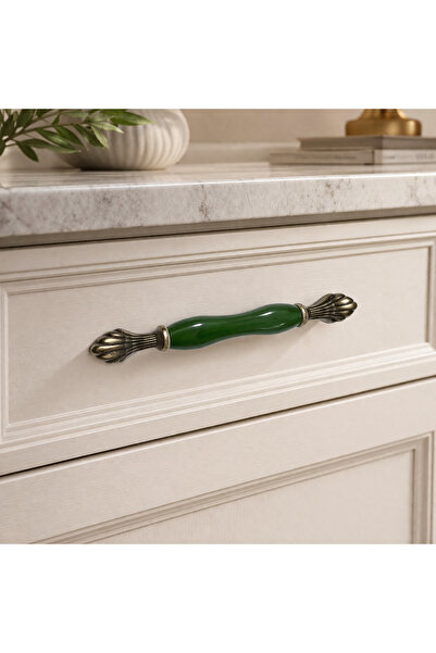 Porcellana Perla Porselen Kulp Dolap Çekmece Mobilya Çocuk Kulbu Venüs 128 Yeşil