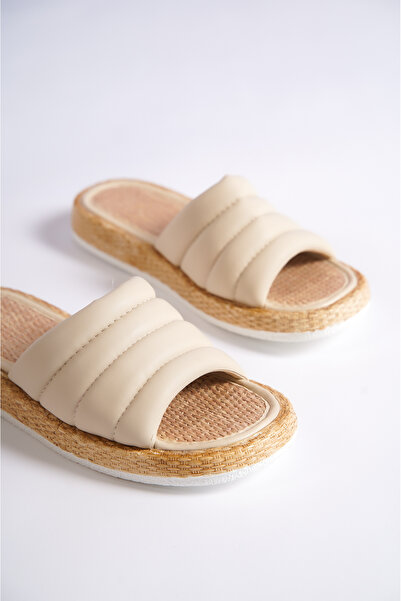 HVZ Exclusive Μπεζ γυναικείες άνετες εργονομικές παντόφλες με μαλακή σόλα