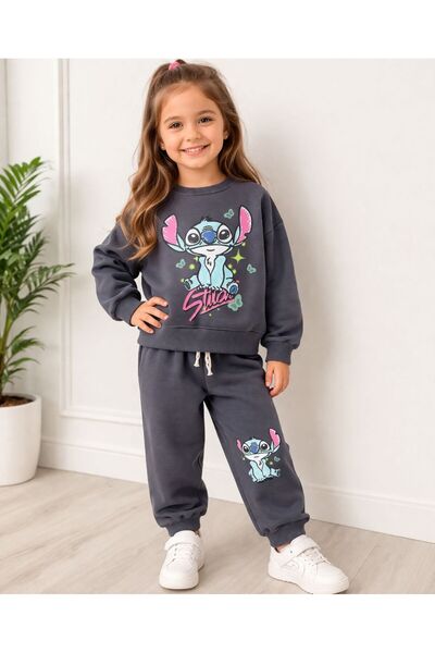 one depot only for quality life Girl's Tracksuit Set Printed Sweatshirt Set C...