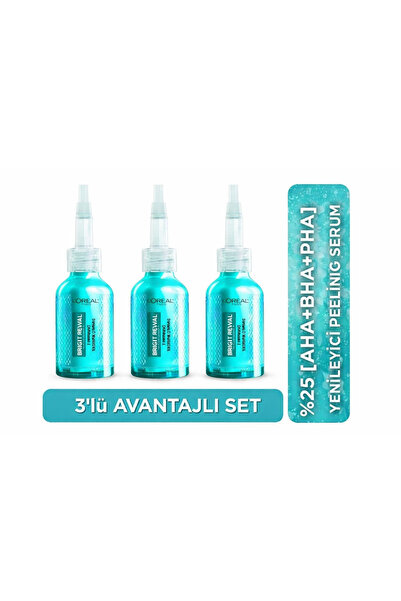 L'Oreal Paris Bright Reveal Yenileyici Peeling Serum 25 ml x 3 Adet