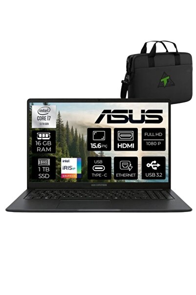 ASUS ExpertBook B1 B1503CVA (Intel Core i7-13620H 16GB 1TB W11H&TEKDENÇANTA