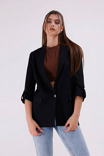 LA PANTE Jachetă pentru femei Blazer căptușită Jachetă pentru femei Blazer lu...