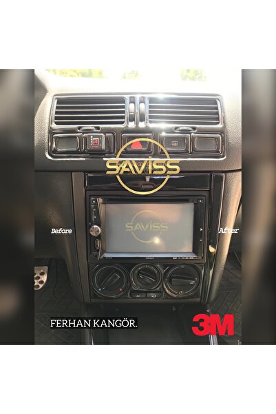 Saviss Volkswagen Golf4 Uyumlu Parlak Siyah Full Set Torpido Maun Kaplama(PİA...