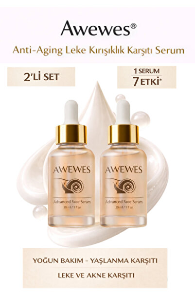 awewes Salyangoz Özlü Anti Aging Serum 30 ml – Ultra Kolajen & 6 Aktif 2'li Set