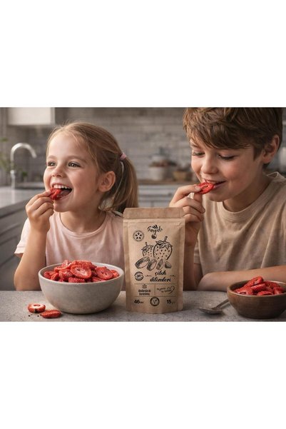 gargalı Healthy Food Freeze Dried Strawberry Chips 5-Pack (Freeze Dried Fruit Chips from the Manufacturer)