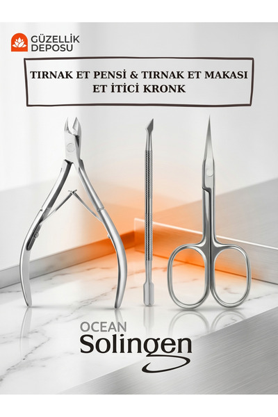 Güzellik Deposu Solingen Tırnak Et Pensi, Tırnak Et Makası, Et İtici Kronk Pa...
