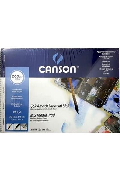Canson Fınface 1557 Μπλοκ Εικόνων Πολλαπλών Χρήσεων 200 GR 35x50 15 YP