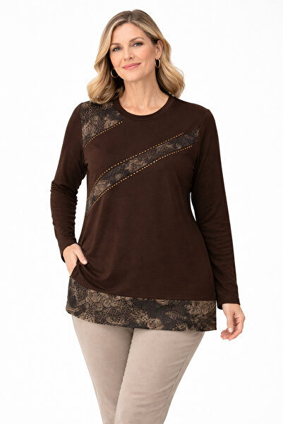 Mutlu City Women's Middle Age and Above Laser Print Patterned Mother Combed C...