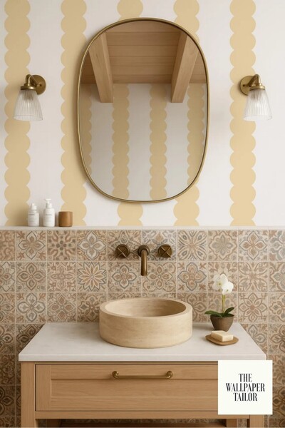 DECOMALL (PP-158) Αυτοκόλλητο τοίχου με καμπυλωτές ρίγες – Αυτοκόλλητη επένδυ...