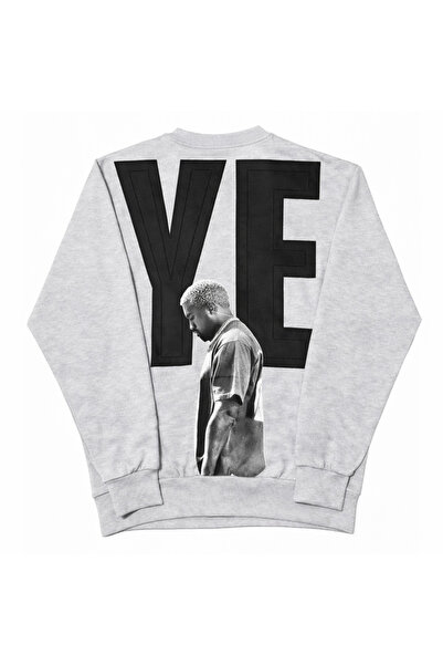 vulgariromania Ανδρικό Oversize T-Shirt με στάμπα YE Kanye West – Λευκό, Μαύρ...