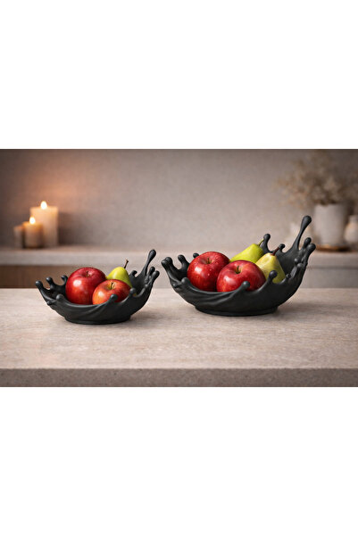 MEAS Liquid Form Dekoratif Kase | Modern Tasarım Meyvelik & Anahtarlık | Mat ...