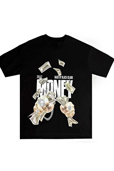 vulgariromania Ανδρικό Υπερμεγέθες Μαύρο T-Shirt – Με στάμπα  "Money Maker " ...