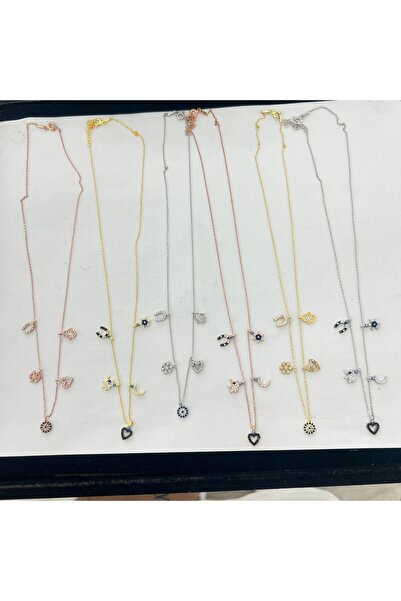 Papatya Silver 925 Ayar Gold Kaplama Şans Kolye