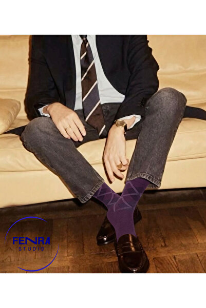 FENRA STUDIO Ανδρικές κάλτσες 6-συσκευασίας σε διάφορα χρώματα Με μοτίβο μπακ...