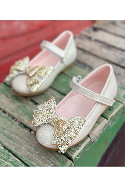 Surpie Shoes Girl's Orthopedic Sequined Bow Detailed Ballerinas, Children's Orthopedic Ballerinas