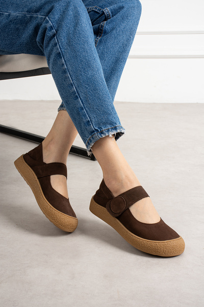 diclepolat Γυναικεία Καφέ Loafer Παπούτσια από Γνήσιο Δέρμα Ορθοπεδικά Casual...