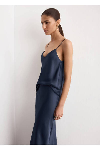 MANGO Woman Satin strappy blouse