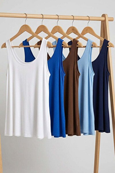 COTENCONCEPT 5 τεμάχια Αθλητικό μπλουζάκι με βασικό χοντρό λουράκι, άνετη εφα...