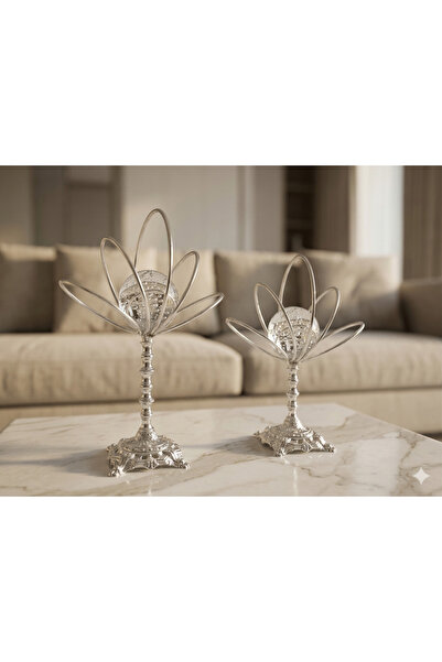 Life Inspired 2-Piece Glass Sphere Silver color Decoration Set tree themed home decor glass ball with bubbles