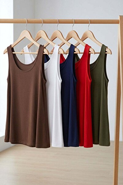 COTENCONCEPT 5 τεμάχια Αθλητικό μπλουζάκι με βασικό χοντρό λουράκι, άνετη εφα...