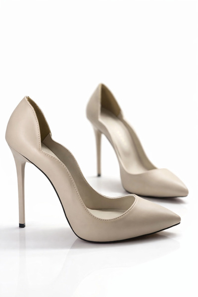 HAYYSHOES LYRA Ten Mat Love Stiletto 1 Cm Gizli Platformlu Kadın Yüksek Topuk...