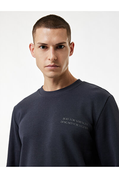 Koton Μακρυμάνικο φούτερ με βαμβακερή στάμπα