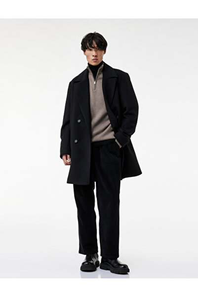 Koton Βαμβακερό παντελόνι με τσέπες, φαρδιά εφαρμογή, με κορδόνια στη μέση, χ...