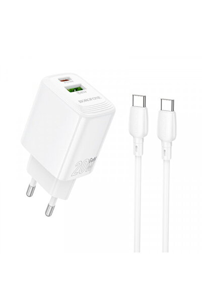 Borofone Incarcator Retea Cu Cablu USB-C BN27 Fuente, 20W, 3A, 1 x USB-A - 1 ...